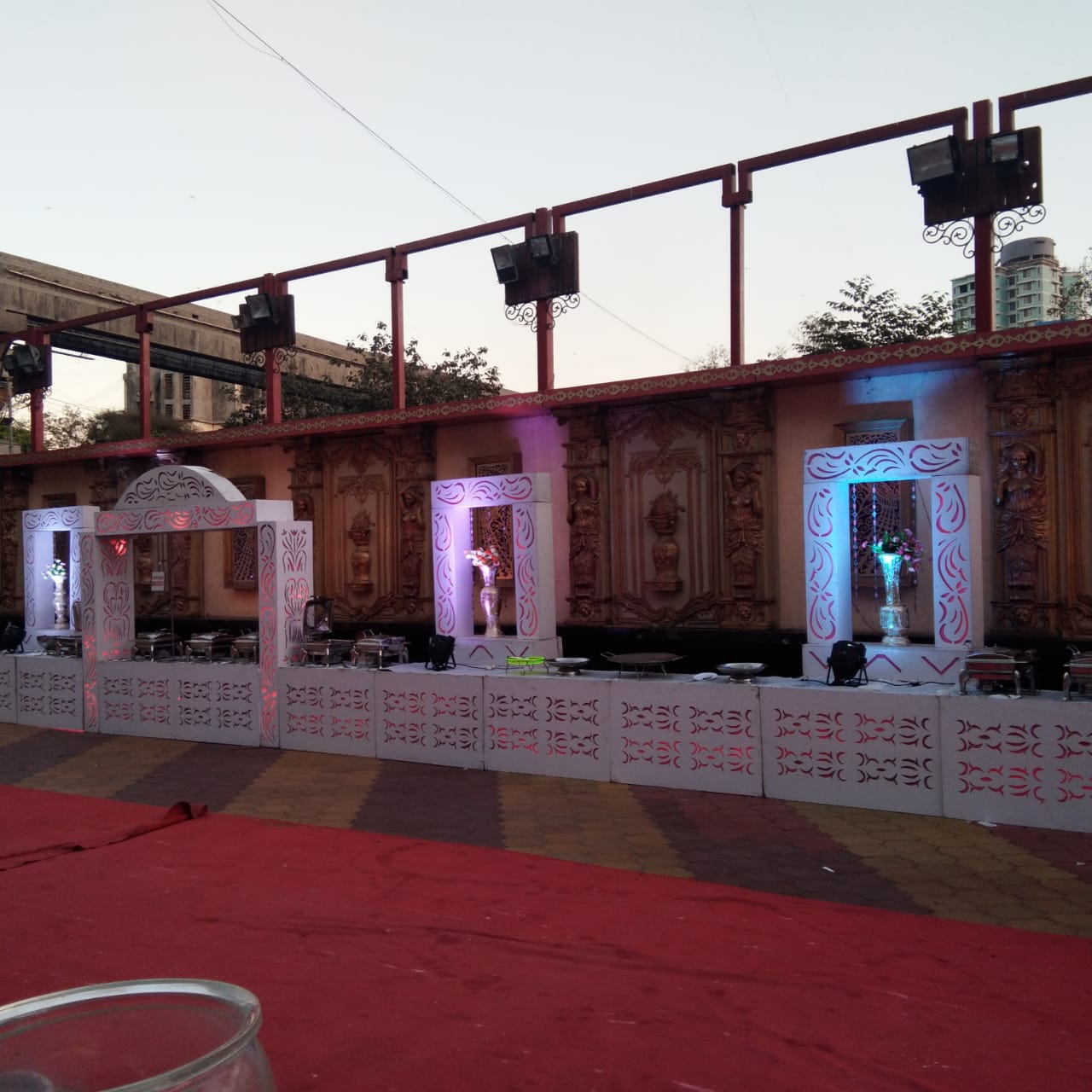 Wedding reception setup